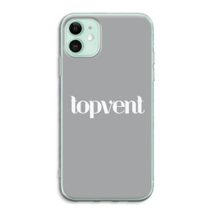 Topvent Grijs Wit: iPhone 11 Transparant Hoesje