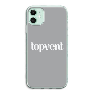 Topvent Grijs Wit: iPhone 11 Transparant Hoesje