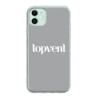 Topvent Grijs Wit: iPhone 11 Transparant Hoesje