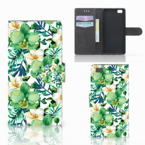 Huawei Ascend P8 Lite Hoesje Orchidee Groen