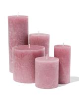 HEMA Rustieke kaarsen oudroze (oudroze)