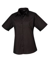 Premier Workwear PW302 Ladies` Poplin Short Sleeve Blouse - thumbnail