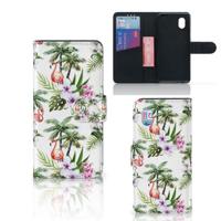 Alcatel 1B (2020) | Telefoonhoesje | Met pasjeshouder | Flamingo Palms