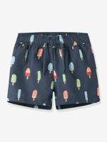 Ruime zwemshort voor jongens met ijsjesprint NAME IT leigrijs