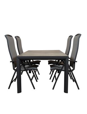 Qopps Kings tuintafel met Houston verstelbare tuinstoel