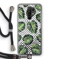 Geometrische jungle: Xiaomi Redmi 9 Transparant Hoesje met koord