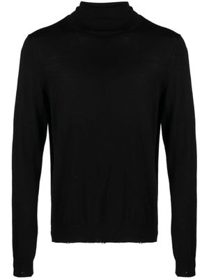 Zadig&Voltaire pull fin nervuré Bobby à bords francs - Noir