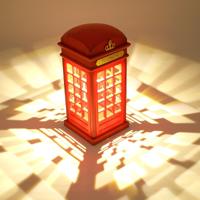 Retro Phone Booth vorm Warm licht LED-Lamp oplaadbare Touch controlelamp slaapkamer nachtkastje