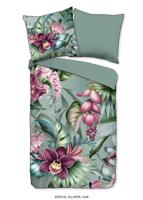 Descanso Dekbedovertrek "bloemen" - Multi - (155x220 cm) - Biologisch Katoen satijn