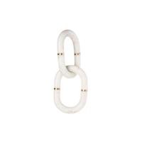 Decoratieve figuren Home ESPRIT Wit Gouden Ketting 13 x 13 x 28 cm