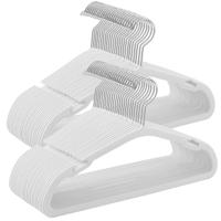 Kinderkleerhangers met antislip en brede schouderinkepingen, Wolkenwit / 35B x 20H cm