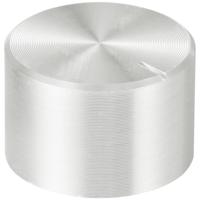 TRU COMPONENTS TC-11613836 Draaiknop Met knopmarkering Zilver (Ø x h) 20 mm x 13 mm Aluminium, Plastic 1 stuk(s) - thumbnail