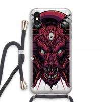 Hell Hound and Serpents: iPhone XS Max Transparant Hoesje met koord