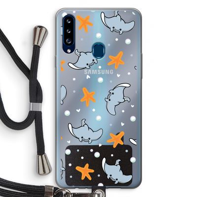 Manta: Samsung Galaxy A20s Transparant Hoesje met koord