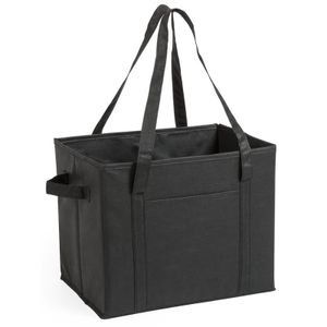 2x stuks auto kofferbak/kasten organizer tassen zwart vouwbaar 34 x 28 x 25 cm