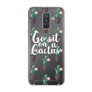 Cactus quote: Samsung Galaxy A6 Plus (2018) Transparant Hoesje