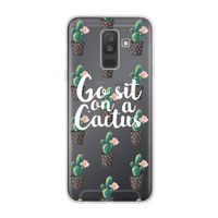 Cactus quote: Samsung Galaxy A6 Plus (2018) Transparant Hoesje