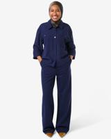 HEMA Damesbroek Wendy wide leg donkerblauw (donkerblauw)