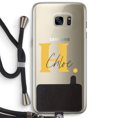 Amber Script: Samsung Galaxy S7 Edge Transparant Hoesje met koord