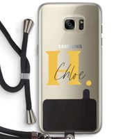 Amber Script: Samsung Galaxy S7 Edge Transparant Hoesje met koord