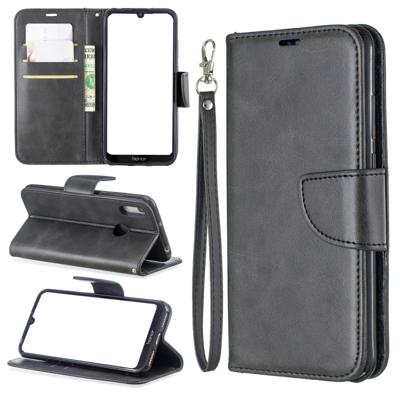 Retro Lambskin textuur zuivere kleur horizontale Flip PU lederen case voor voor Huawei Y6 2019 & Y6 Pro 2019 met houder & kaartsleuven & portemonnee