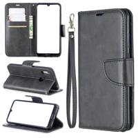 Retro Lambskin textuur zuivere kleur horizontale Flip PU lederen case voor voor Huawei Y6 2019 & Y6 Pro 2019 met houder & kaartsleuven & portemonnee