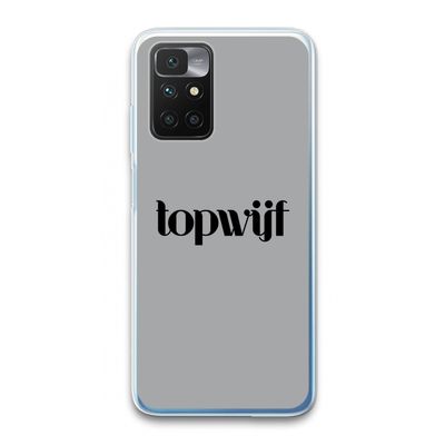 Topwijf Grijs Zwart: Xiaomi Redmi 10 Transparant Hoesje