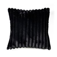 By-Boo Kussen 'Wuzzy' 50 x 50cm, kleur Zwart