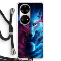 Where Light And Dark Meet: Huawei P50 Pro Transparant Hoesje met koord
