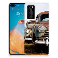 Huawei P40 | Siliconen hoesje | met foto Vintage Auto