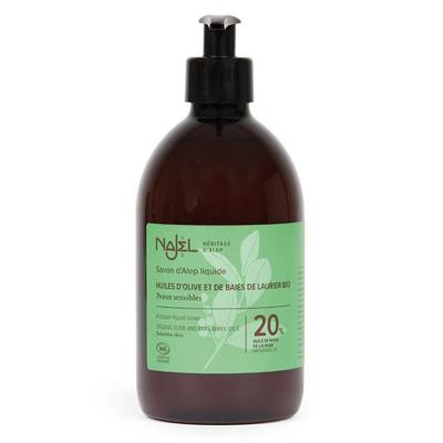 Najel Zeep liquid laurier 20% pompfles Najel Zeep liquid laurier 20% pompfles