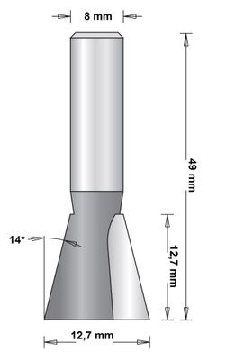 8 MM ZWALUWSTAARTFREES 12.7X49X14