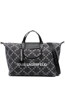 Karl Lagerfeld sac fourre-tout à motif monogrammé 2.0 - Gris