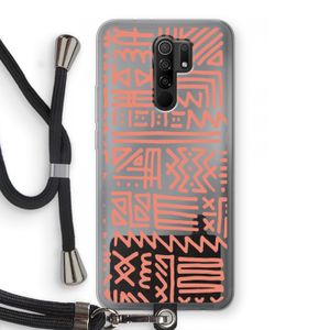 Marrakech Pink: Xiaomi Redmi 9 Transparant Hoesje met koord