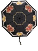 Moschino parapluie à imprimé graphique - Noir