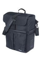 Basil Fietsschoudertas move mik hooks zwart met helmvak |15l