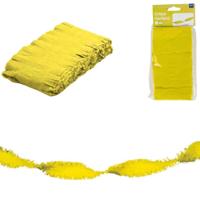 Folat twist slinger crêpepapier geel 6 meter | 24 stuks