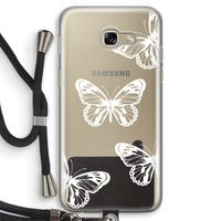 White butterfly: Samsung Galaxy A5 (2017) Transparant Hoesje met koord