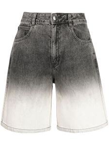 izzue short en jean à effet dégradé - Gris