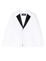 DSQUARED2 KIDS blazer en coton à revers crantés - Blanc