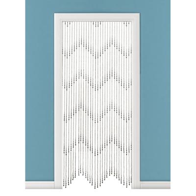 Deurgordijn met Kralen ? Zwart - Druppel Design ? 90x200 cm ? Stijlvolle Roomdivider