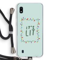 It's Lit: Samsung Galaxy A10 Transparant Hoesje met koord