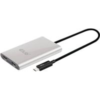 club3D CSV-1574 Thunderbolt / HDMI Adapter [1x Thunderbolt 3-stekker (USB-C®) - 2x HDMI-stekker] Grijs, Zwart 0.27 m