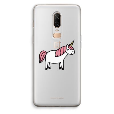 Eenhoorn: OnePlus 6 Transparant Hoesje