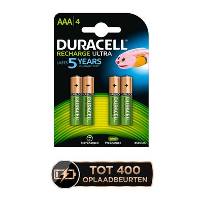 Duracell StayCharged HR03 Oplaadbare AAA batterij (potlood) NiMH 900 mAh 1.2 V 4 stuk(s)