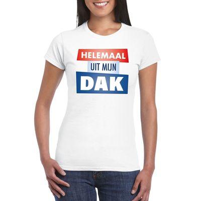 Wit Helemaal uit mijn dak t-shirt dames Wit Helemaal uit mijn dak t-shirt dames