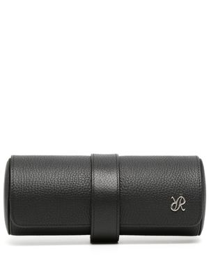 Rapport étui pour montres Berkely en cuir - Noir
