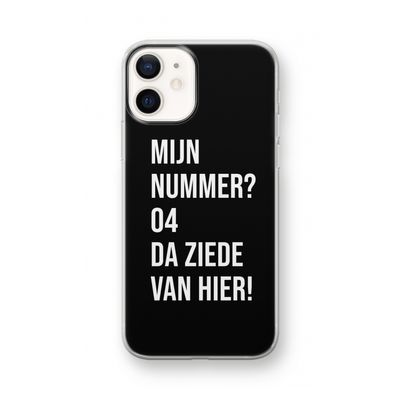 Da ziede van hier - Zwart: iPhone 12 mini Transparant Hoesje