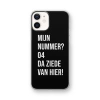 Da ziede van hier - Zwart: iPhone 12 mini Transparant Hoesje