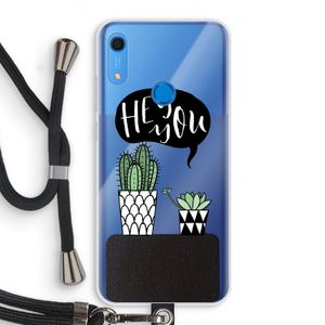 Hey you cactus: Huawei Y6s Transparant Hoesje met koord